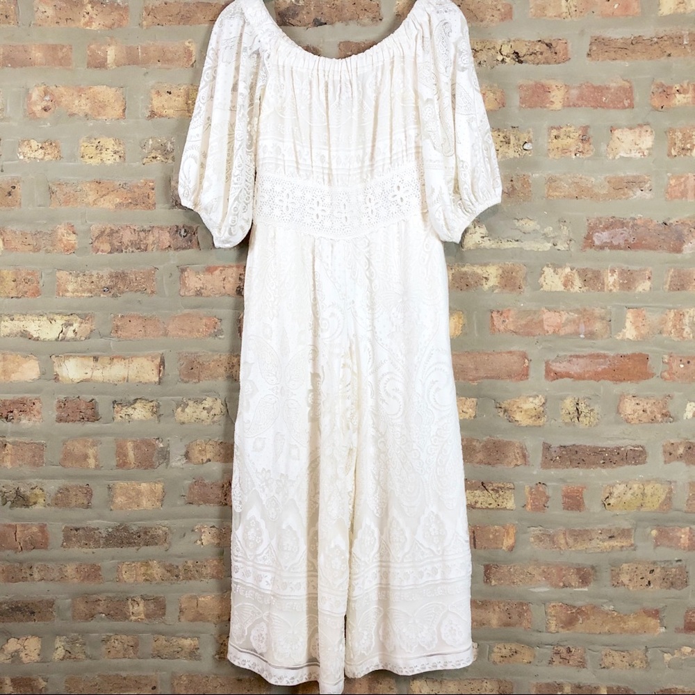 Anthro Farm Rio Elliot Off Shoulder Jumpsuit NWT